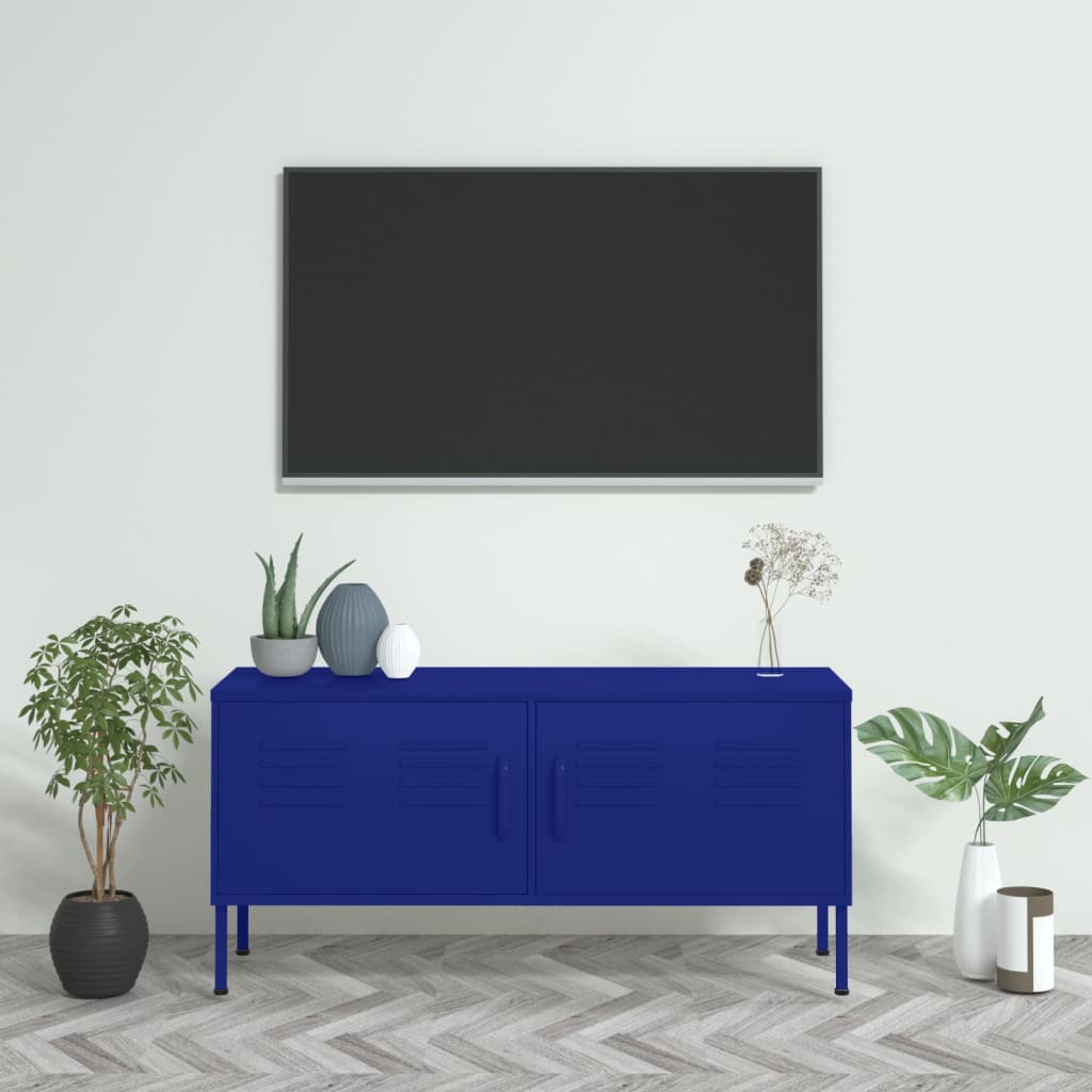 vidaXL TV Stand TV Unit Sideboard Home TV Console Media Unit Cupboard Steel