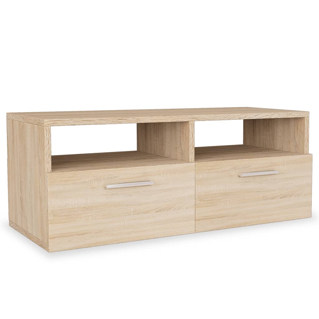 vidaXL TV Stand TV Console Sideboard TV Unit Media Unit 2 Pcs Engineered Wood
