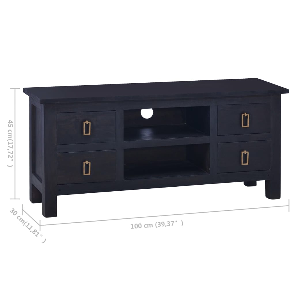 vidaXL TV Stand TV Unit Sideboard TV Console Media Unit Solid Mahogany Wood