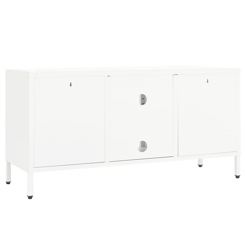 vidaXL TV Stand TV Console Sideboard TV Unit Home Media Unit Steel and Glass
