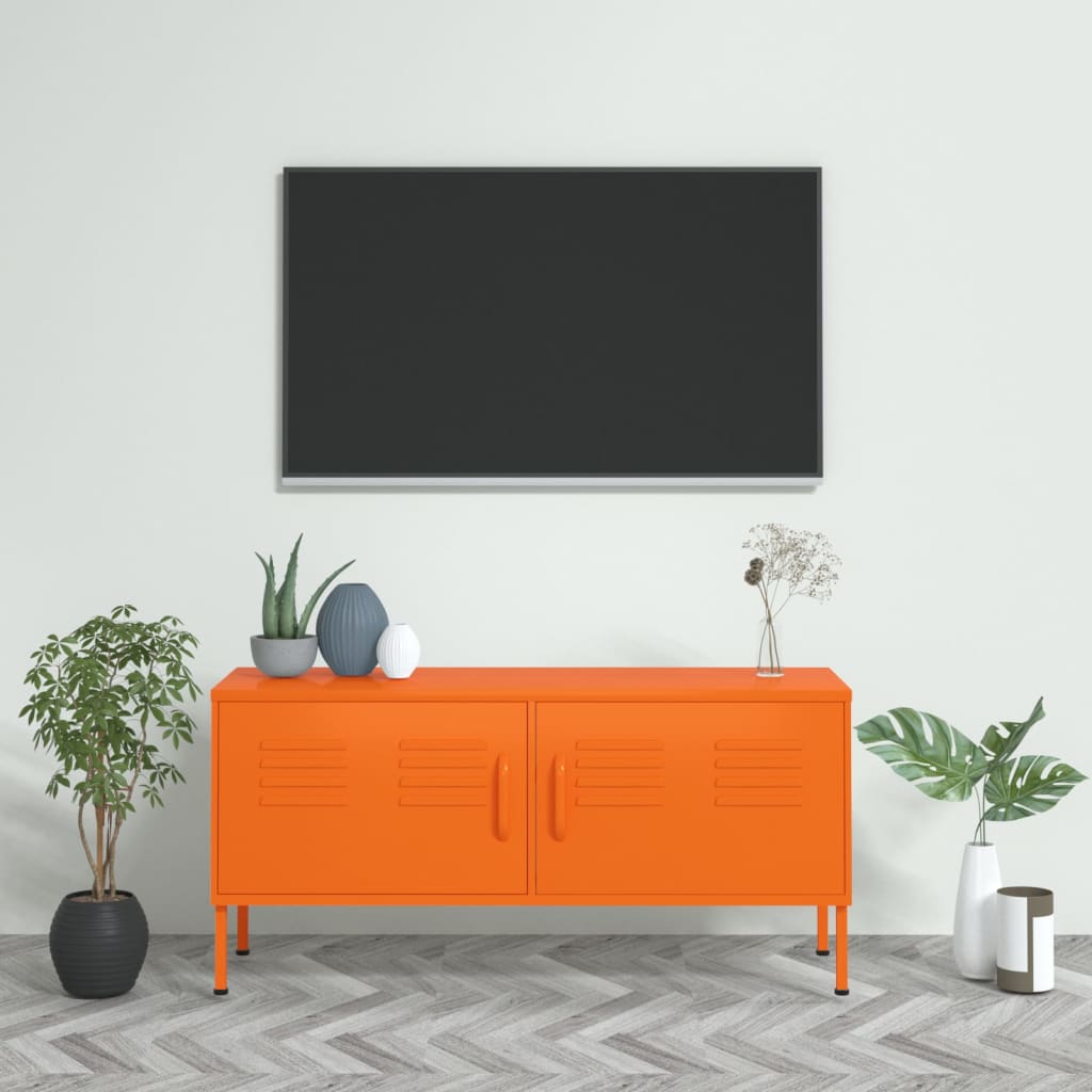 vidaXL TV Stand TV Unit Sideboard Home TV Console Media Unit Cupboard Steel