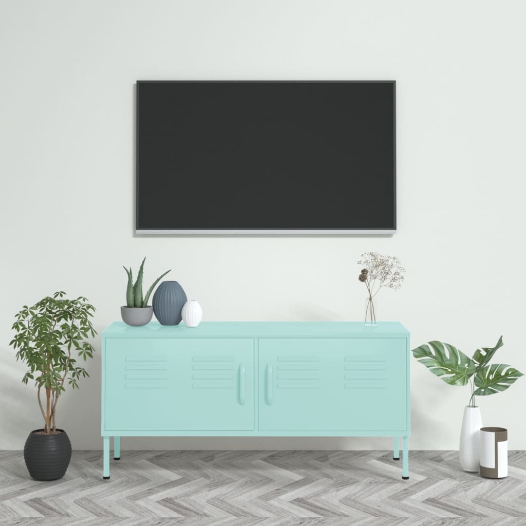 vidaXL TV Stand TV Unit Sideboard Home TV Console Media Unit Cupboard Steel