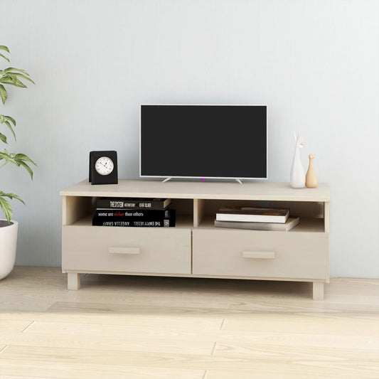 vidaXL TV Stand TV Console Sideboard TV Unit Cupboard HAMAR Solid Wood Pine